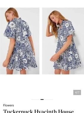 Tuckernuck Hyacinth House Thea Floral Mini Dress in Blue